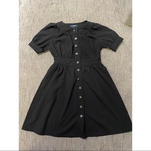 Banana Republic Petite Black Button Up Dress